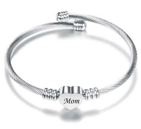 Stainless Steel Braided Mother’s Day Bracelets for Mom